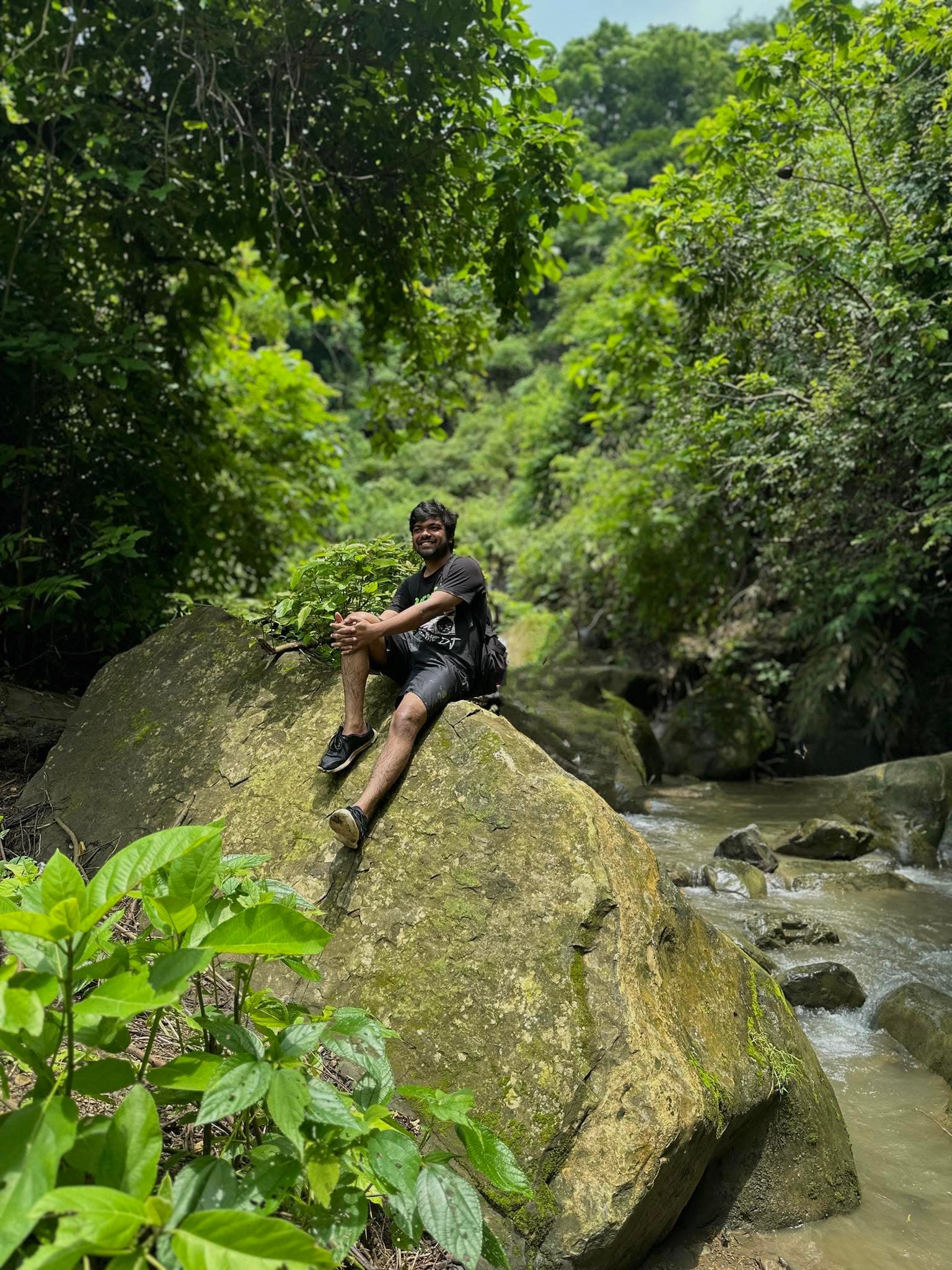 Raihan exploring outdoors in Bangladesh